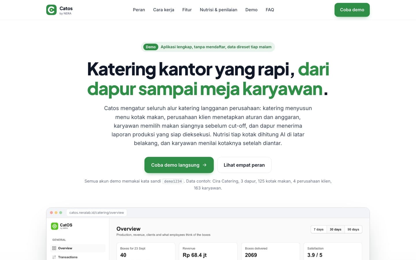 CateringOS website